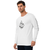Cone Lines white Long Sleeve Fitted Crew