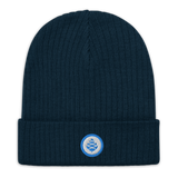 Circle Cone Ribbed knit beanie