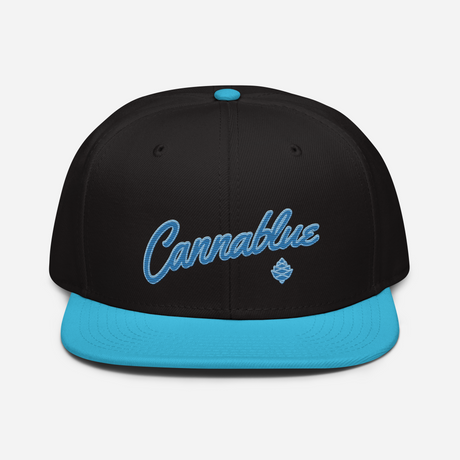 Blue Script Snapback Hat