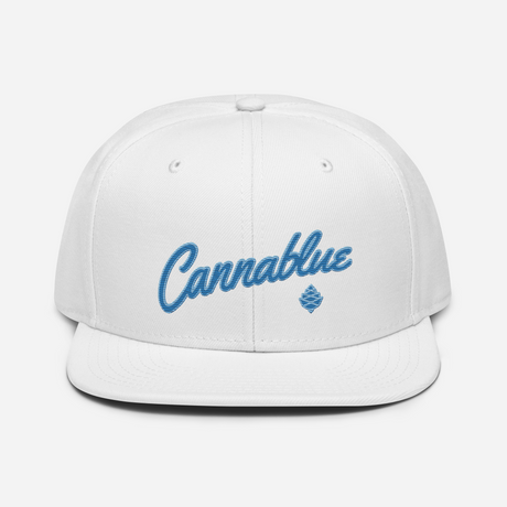 Blue Script Snapback Hat