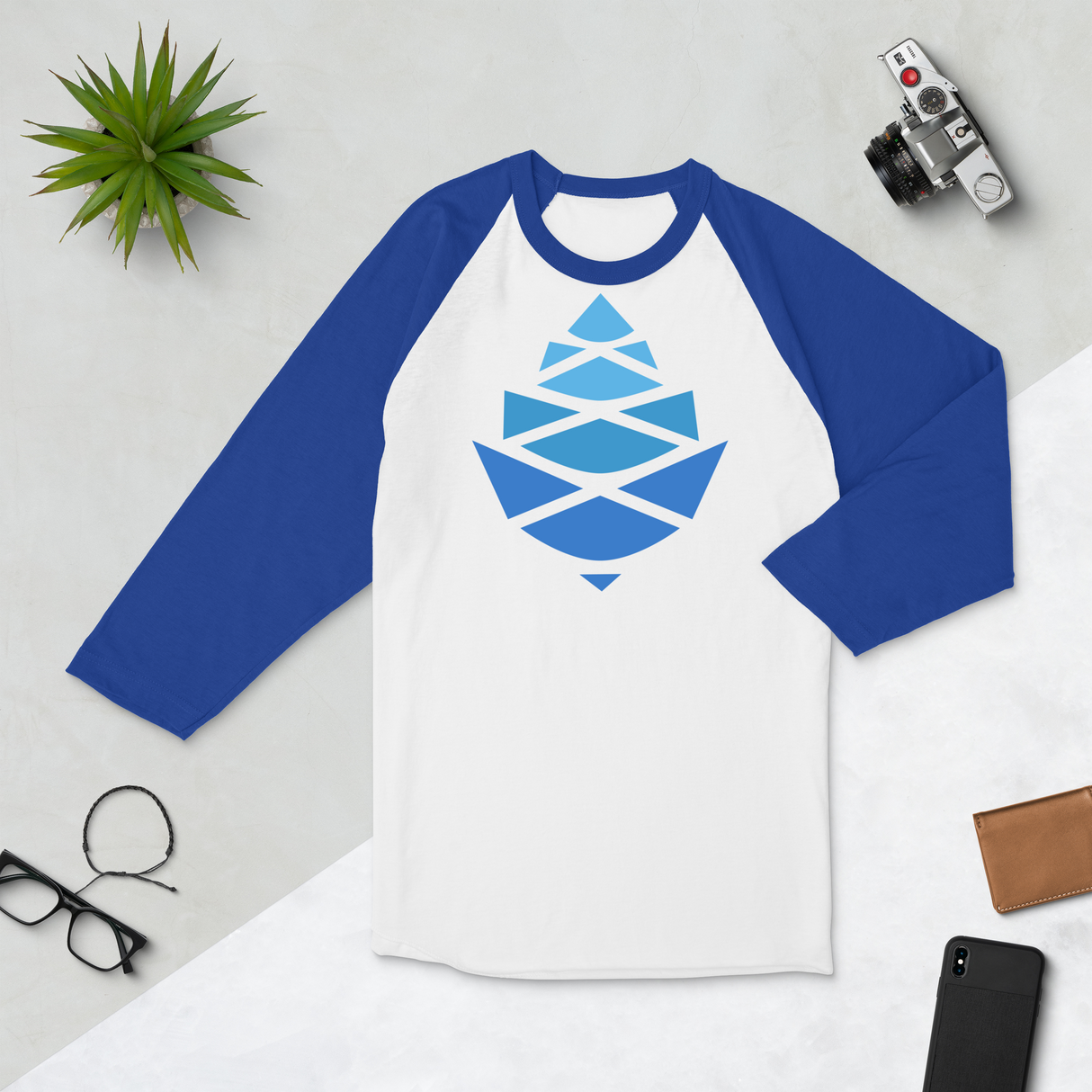 BIG CONE 3/4 sleeve raglan shirt