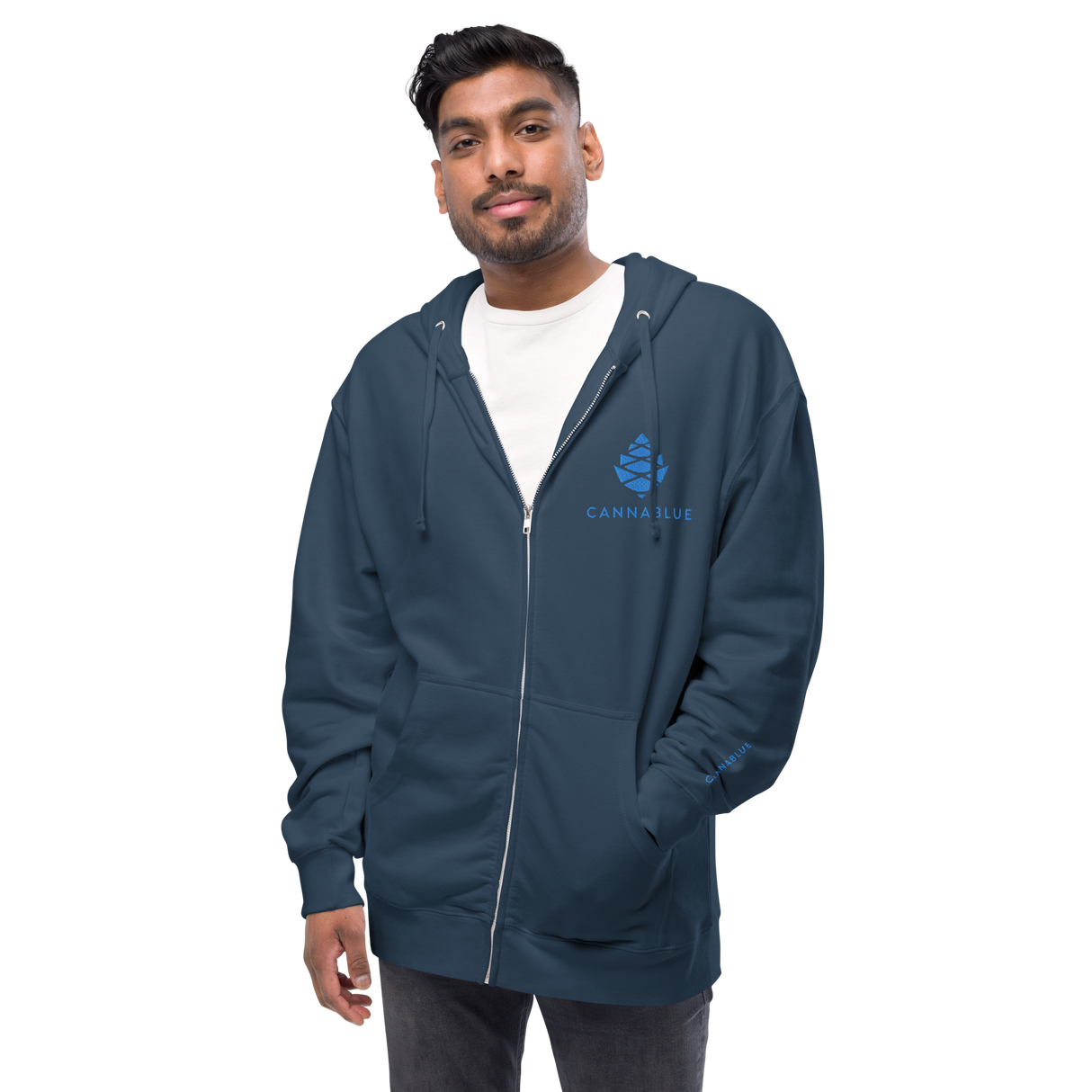 Cone Unisex fleece zip up hoodie