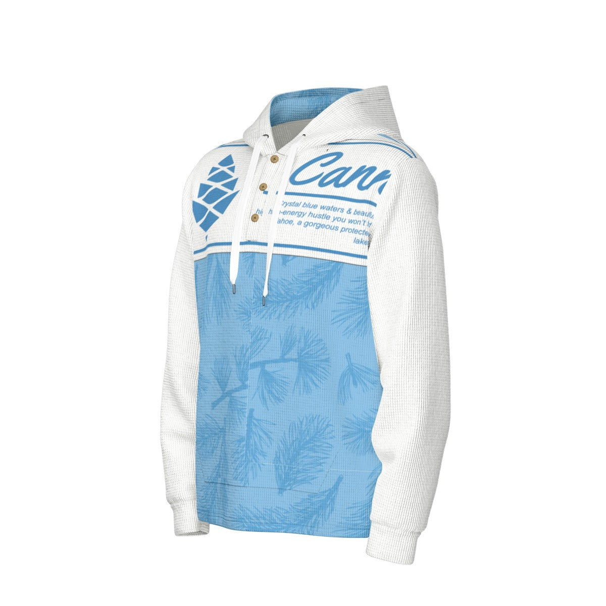 therma All-Over Print Men's Half  Button Hoodie