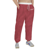 Red All-Over Print Men'S Thick Sweatpants