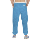 Blue All-Over Print Men'S Thick Sweatpants